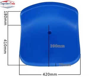 Asientos para gradas, terrazas y tribunas, para exteriores, para campos de baloncesto, teatros, auditorios y conferencias, silla de fila hueca de moldeo por soplado con escalera - Product Image 5