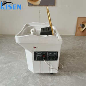 Kisen Portable 60L Water Tank Hot Sale Beauty Salon Furniture Height Adjustable Hair Washing Sink Pipeless Shampoo Basin Bowl - Product Image 1