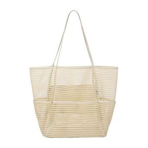 Bolsa de Playa de Malla con Múltiples Bolsillos, Moderna y Portátil para Mujer, Ideal para Viajes y Natación - Product Image 6