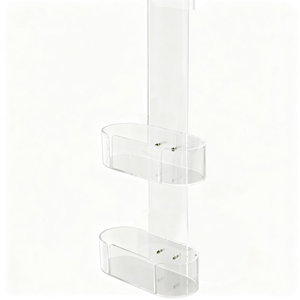 Organizador <span class=keywords><strong>de</strong></span> Ducha Acrílico para Colgar Sobre la Puerta del Baño, <span class=keywords><strong>Estante</strong></span> <span class=keywords><strong>de</strong></span> Almacenamiento <span class=keywords><strong>con</strong></span> Ganchos - Product Image 6