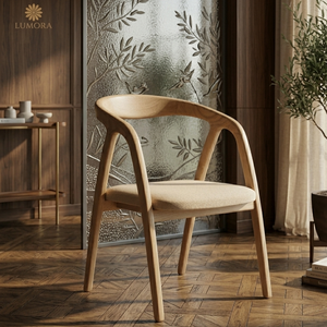 Fauteuil de salle à manger moderne en bois Lamon avec dossier ergonomique, stable et durable pour la maison, le bureau et l'appartement - Product Image 3