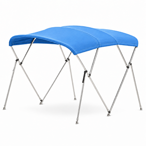 Toldo Bimini Reforzado para Embarcaciones de Pesca Tipo Pontón, Lona <span class=keywords><strong>Marina</strong></span> 600D, Estructura de Aleación de Aluminio, Plegable, Protección Solar, de Fábrica - Product Image 4