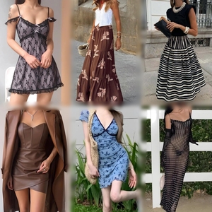 Vestidos de Verano para Mujer, Vestido de Alta Calidad en Poliéster/Algodón, Talla Única, Mini, Midi, Maxi, Varios Estilos, Venta al Por Mayor - Product Image 3