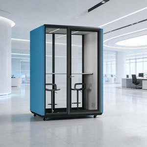 Cabines de bureau en verre, cabines autonomes personnalisées, cabines de confidentialité, téléphones mobiles intégrés, intérieur modulaire, mon pod de bureau modulaire - Product Image 2
