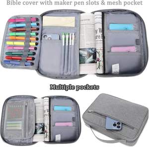 Muestra Gratuita de Funda para Biblia de Alta Calidad para Mujer, Estuche Grande para Biblia y Libros con Bolsillo con Cremallera, Directo de Fábrica - Product Image 2