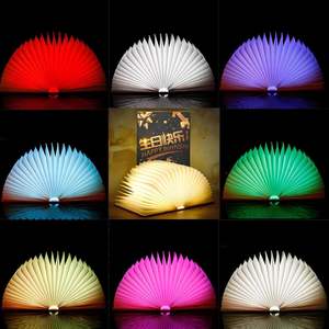 ไฟอ่านหนังสือพกพา LED รูปทรงหนังสือ ชาร์จผ่าน USB ได้ พับได้ แม่เหล็ก 3 มิติ ของขวัญตกแต่ง ขายส่ง - Product Image 2