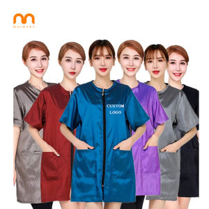 Bata de Salón con Logotipo Personalizado, Bata con Cierre para Peluquería, Belleza, SPA, Bata para Clientes, para Estilistas, Barberos y Peluqueros - Product Image 1