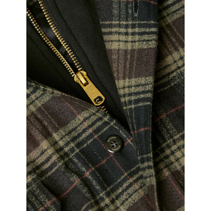 Men's High-Quality Oversized Layered <strong>Check</strong> Cotton Flannel Knit <strong>Hoodie</strong> <strong>with</strong> Button and Zipper Design Suitable for Casual Wear - Product Image 5