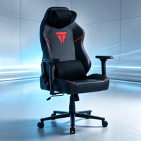 Chaise de jeu ergonomique haut de gamme avec coussin en mousse intégré, inclinable multi-angles, avec oreiller de soutien magnétique