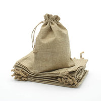 Petits sacs en lin, pochette en jute, sacs cadeaux, sac à cordon, pochette à bijoux, pochette cadeau de Noël pour la maison, les fêtes et le rangement