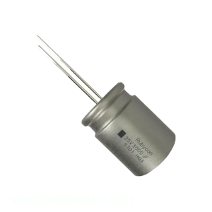 ตัวเก็บประจุแบบ Through Hole รุ่น Original 1 mF CAP ALUM 35V POLAR 35HGX1000MSPA12.5X25 - Product Image 1