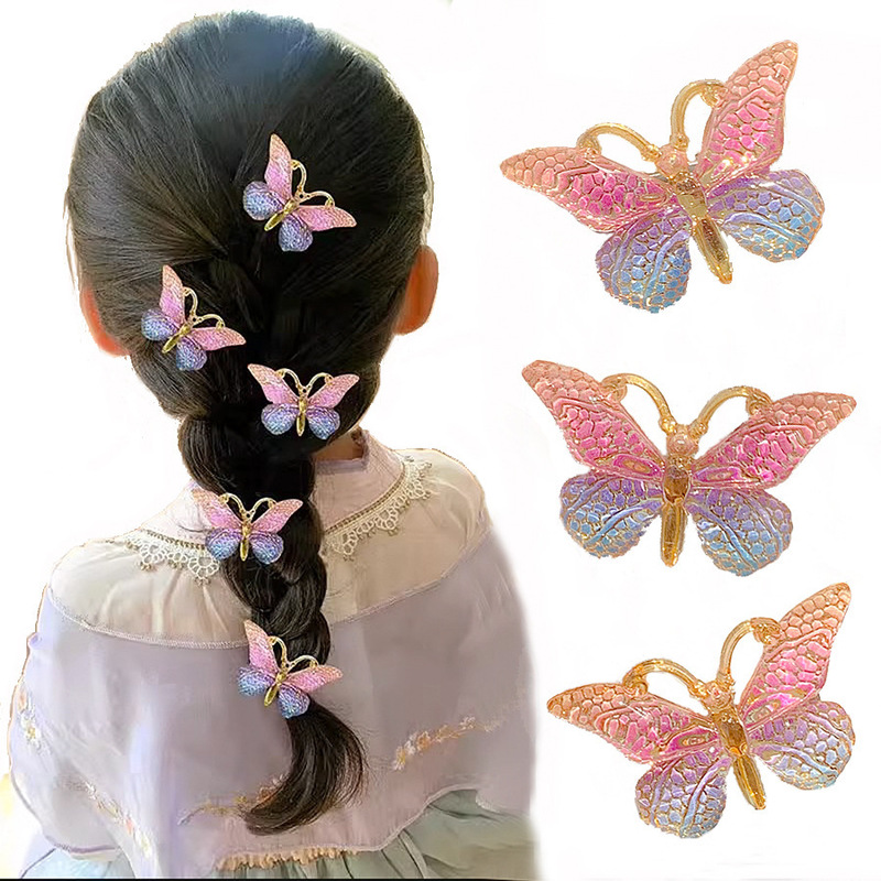 Cute Colorful Gradient 5pcs 3D Bowknot