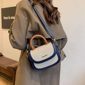 Bolso bandolera de moda para mujer con diseño simple, bolso de mano de material PU impermeable - Product Image 4