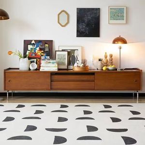 Mobile da <span class=keywords><strong>Soggiorno</strong></span> in <span class=keywords><strong>Legno</strong></span> <span class=keywords><strong>Massello</strong></span>, Armadio Resistente e Robusto con Credenza Laterale e Cassetti, Colore Noce - Product Image 2