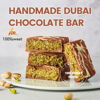 Barras de Chocolate con Pistacho y Kunafeh, Deliciosas y Famosas, al por Mayor, con Relleno Crujiente de Mantequilla de Pistacho Kunafeh