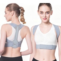 Correcteur de posture ergonomique respirant avec soutien lombaire à mémoire de forme et fermeture auto-agrippante réglable