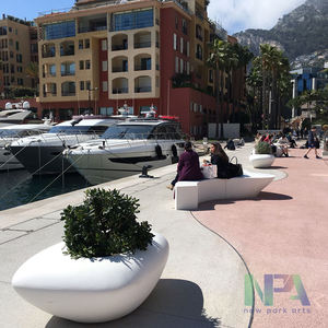 <span class=keywords><strong>Macetas</strong></span> blancas grandes de calle de estilo moderno para exteriores, maceta de acero galvanizado duradero, <span class=keywords><strong>plantas</strong></span> en maceta - Product Image 5