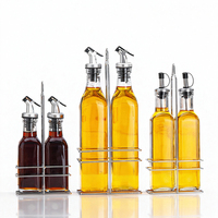 Bouteilles Distributrices en Verre pour Huile d'Olive en Gros 100ml 250ml 500ml, Bouteille à Sauce et Vinaigre pour Cuisine avec Bec Verseur