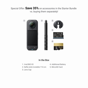 Caméra d'action Inst360 X5 <span class=keywords><strong>Snowboard</strong></span> Bundle Mini étanche Vision nocturne Sport 4k - Product Image 6