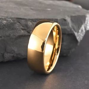 क्लासिक फैशन ट्रेंड टंगस्टन कार्बाइड यूनिसेक्स जोड़ी रिंग 18k सोने की प्लेटेड आरामदायक आंतरिक उच्च गुणवत्ता वाली शादी की अंगूठी - Product Image 2