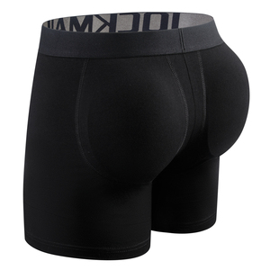 Sous-vêtements pour hommes JOCKMAIL, effet lifting des fesses, avec coussinets amovibles, boxer taille basse, caleçons longs de sport respirants - Product Image 1