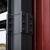 Atelier métallique préfabriqué coupe-vent et antirouille, fourni directement par l'usine, structure de stockage commerciale stable et durable