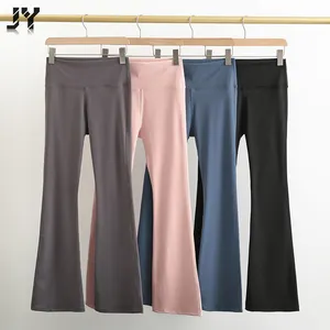 JY Women's Bootcut 70% recycle polyester wide leg Yoga Pants Regular/Tall/Petite Bootleg Flared Workout Pants Tummy Control