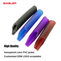 24Awg 2core tresse bouclier OFC cuivre noir/bleu/violet veste transparente Hifi Audio Mic câble fil Xlr Dmx Microphone câble rouleau