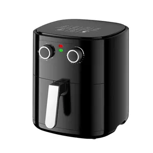 Friteuse à air numérique sans huile, économique, pour la maison, avec écran LCD, 5,1-6,0 L, 1500 W, revêtement antiadhésif PTFE, protection contre la surchauffe - Product Image 2