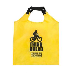 Sacs fourre-tout promotionnels personnalisés en polyester 210D pliables, réutilisables et recyclables avec logo - Product Image 2