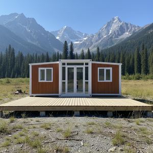 Maisons préfabriquées chinoises isolées thermiquement, Containerhauser avec <span class=keywords><strong>piscine</strong></span> <span class=keywords><strong>en</strong></span> fibre de verre, design de serre - Product Image 1