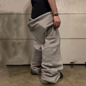 Pantalons en coton surdimensionnés et lourds pour hommes, pantalons de grande taille, décontractés, pantalons baggy épais de grande taille - Product Image 4