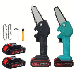 Motosierra Eléctrica Mini de 4 Pulgadas y 21V, Cortadora de Ramas de Árboles, Herramienta de Jardinería y Carpintería de Una Mano, Venta al Por Mayor - Product Image 1