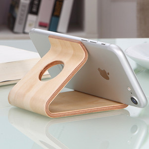 Supporto per Telefono da Scrivania in Legno di Noce Naturale, Porta Cellulare Universale Portatile per <span class=keywords><strong>iPhone</strong></span> Samsung Tablet, per Ufficio e Casa - Product Image 3