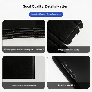 Caja de Embalaje Plegable Resistente para Envíos, Ideal para Electrónica de Consumo, Color Negro Premium, Venta al Por Mayor - Product Image 2