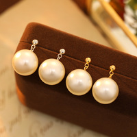 Boucles d'oreilles en argent S925 avec perle de coquillage, bijoux légers de luxe pour femmes
