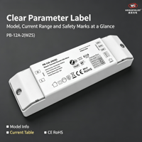Driver LED à courant constant CCT Zigbee 10-42VDC 2CH*(150-450mA) 12W PB-12A-2(WZS)