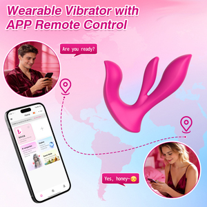 Jouets sexuels portables pour adultes avec mouvement de friction clitoridienne et stimulation rotative du point G, jouet papillon télécommandé par application pour usage individuel et en <span class=keywords><strong>couple</strong></span> - Product Image 2