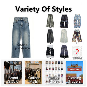 Pantalones Vaqueros de Verano Transpirables Personalizados, Talla Grande <span class=keywords><strong>para</strong></span> Hombre, Cintura Alta, Elásticos, Ecológicos, Ligeros, 100% Algodón Estampado - Product Image 3