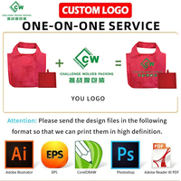 Sac fourre-tout pliable en polyester réutilisable à prix d'usine, fermeture à enroulement, sac d'épicerie personnalisé pliable