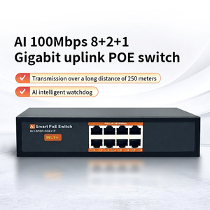 AI Smart PoE Network <b>Switch</b> 8 Port <b>Ethernet</b> <b>Switch</b> 1 Gigabit SFP Up Link Industrial Enterprise <b>Switch</b> - Product Image 1