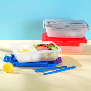 <span class=keywords><strong>Amazon</strong></span> Top vendedor Everich de los PP caja de Bento de grado de alimentos de plástico a prueba de fugas Tiffin caja de almuerzo de contenedor de alimentos con cuchara y tenedor - Product Image 5