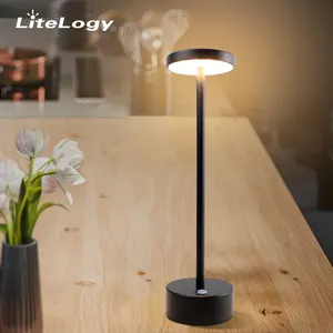 Lâmpada de mesa led amazon 2021, design moderno, sem fio, bateria recarregável, lâmpada de jantar