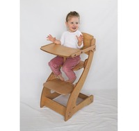 Chaise haute réglable en bois Montessori avec housses de plateau pour l'alimentation, l'apprentissage de la croissance pour la salle à manger, la cuisine et la chaise bébé