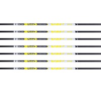 Flèches en carbone jaunes VAP V1, diamètre intérieur 4,2 mm, spine 350-900, rectitude ± 0,003 pouces