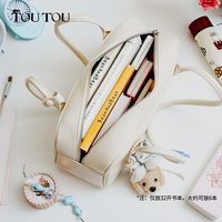 Sac bowling Y2K en cuir PU pour femme Toutou, style rétro Boston, grande capacité, sac à bandoulière sous le bras, deux sangles, fermeture éclair, motif lettre coréen