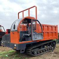 Mini camion à benne basculante de jardin Dumper chenillé de 8 tonnes utilisant un chargeur sur chenilles pour ferme