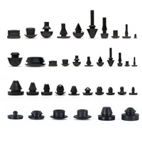 Bouchon d'étanchéité creux en silicone en forme de T personnalisé en usine, capuchon de protection en caoutchouc noir ZY20250304