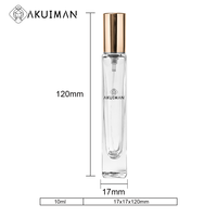 Flacons de parfum vides en verre personnalisés de 10 ml avec pulvérisateur à pompe et boîte sérigraphiée