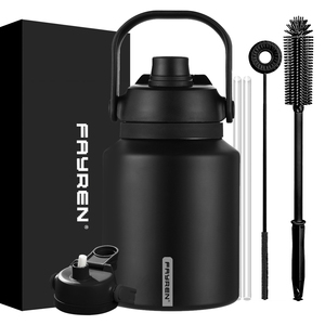 Cao Cấp Đôi Tường Thép Không Gỉ Chân Không Flask 1000 Ml Biểu Tượng Tùy Chỉnh Rò Rỉ Bằng Chứng Kích Thước Lớn Chai Nước Nhiệt Cắm Trại Ngoài Trời - Product Image 3